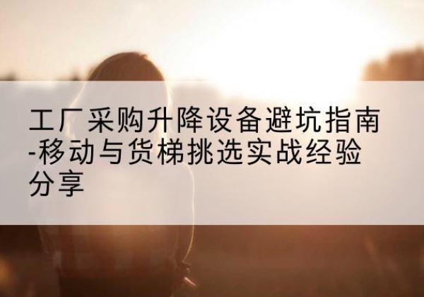 惠安移动式升降机怎么选-工厂采购升降设备避坑指南-移动与货梯挑选实战经验分享